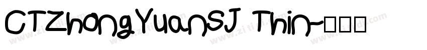 CTZhongYuanSJ Thin字体转换